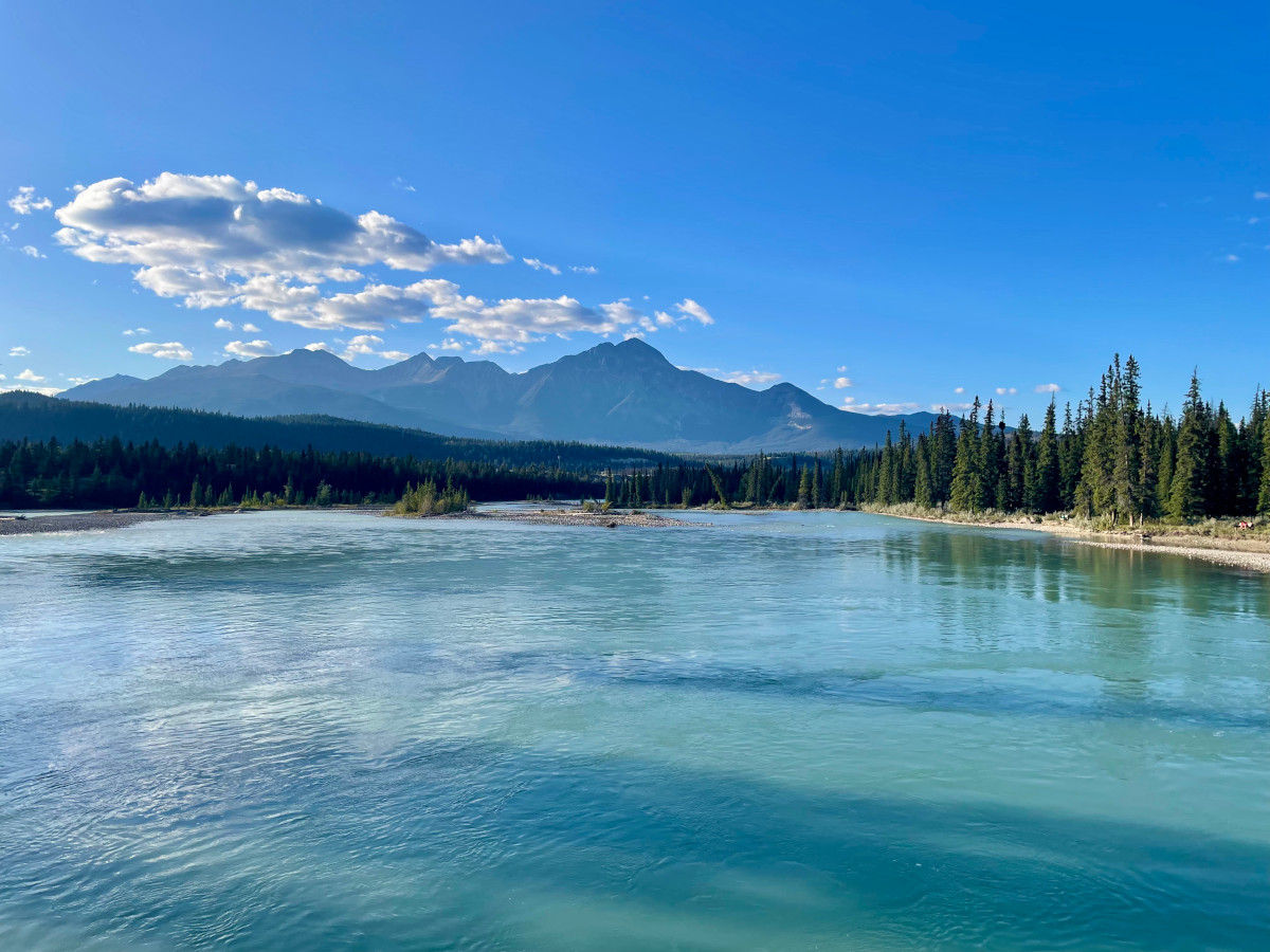 Anthabasca River widziana z Old Fort Point