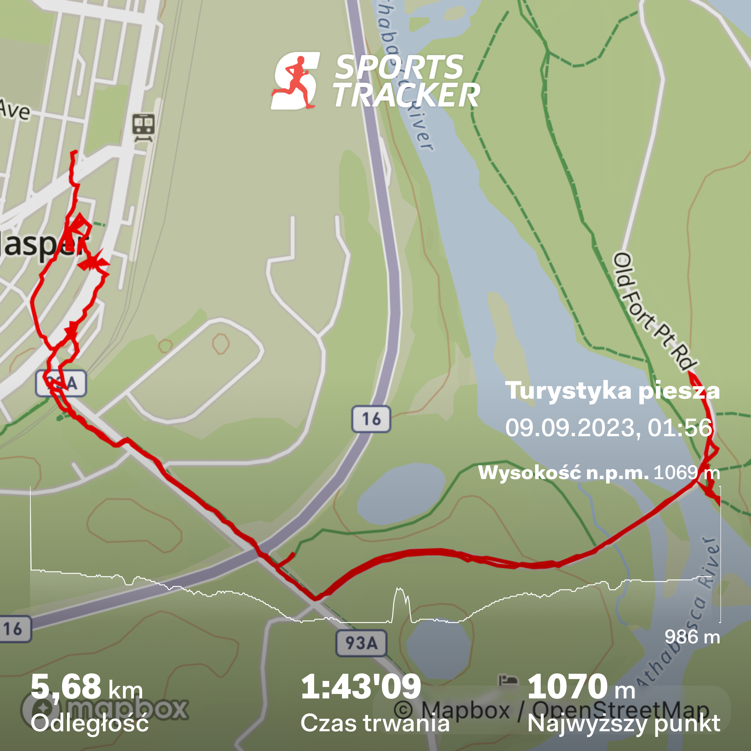 Trasa spaceru po Jasper