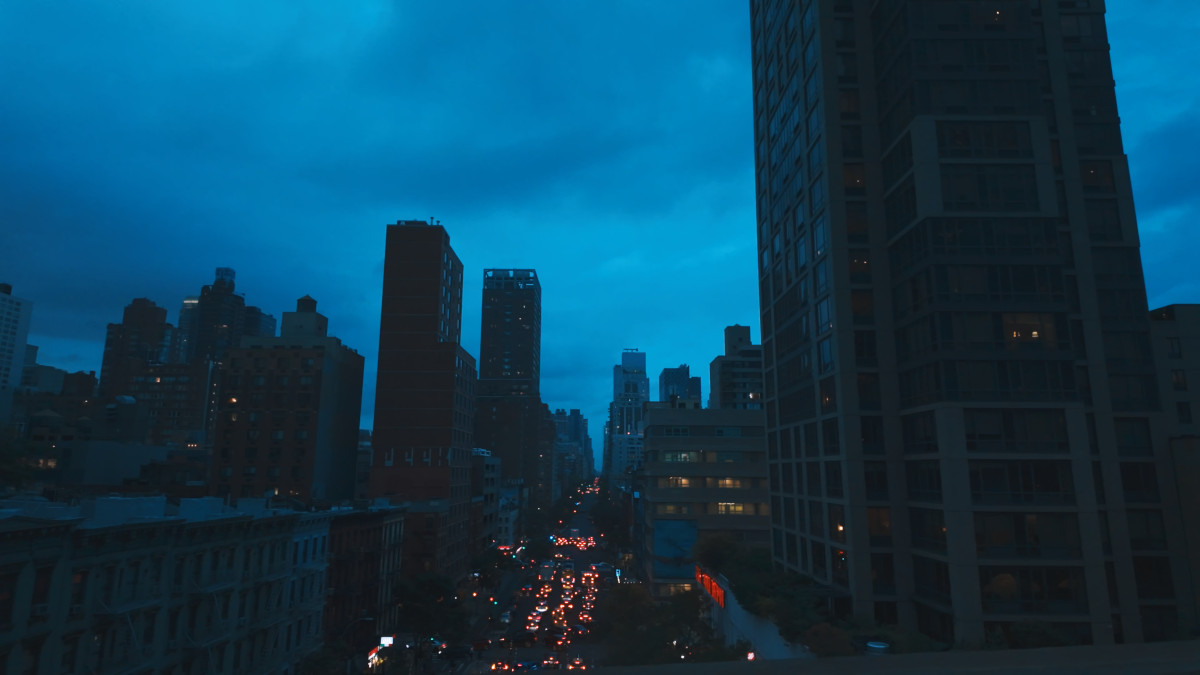 Manhattan z okna samochodu