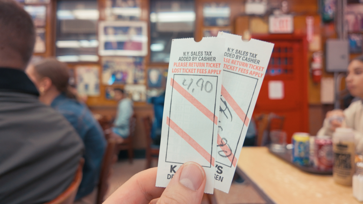 Bileciki w Katz's Deli